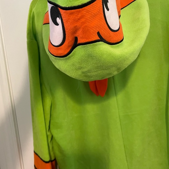 Nickelodeon Teenage Mutant Ninja Turtle Mens Union Suit with Hood (Michelangelo) - Picture 7 of 10